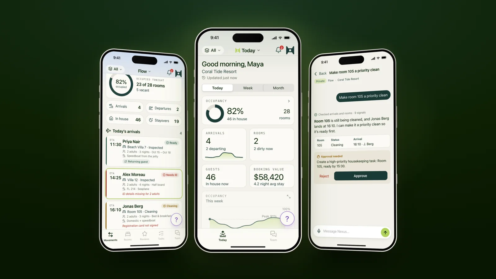 HotelOS Go — interface